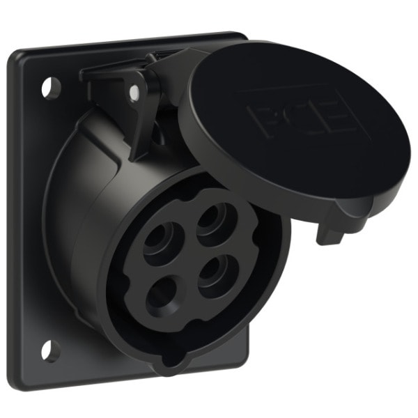 PC ELECTRIC - CEE-Anbausteckdose schräg (70x85mm) 16A 4p 7h IP44/IP54