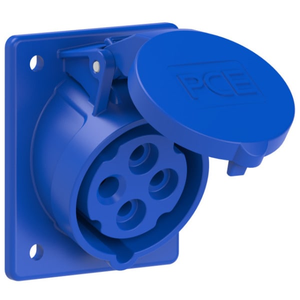 PC ELECTRIC - CEE-Anbausteckdose schräg (70x85mm) 16A 4p 9h IP44/IP54 TT