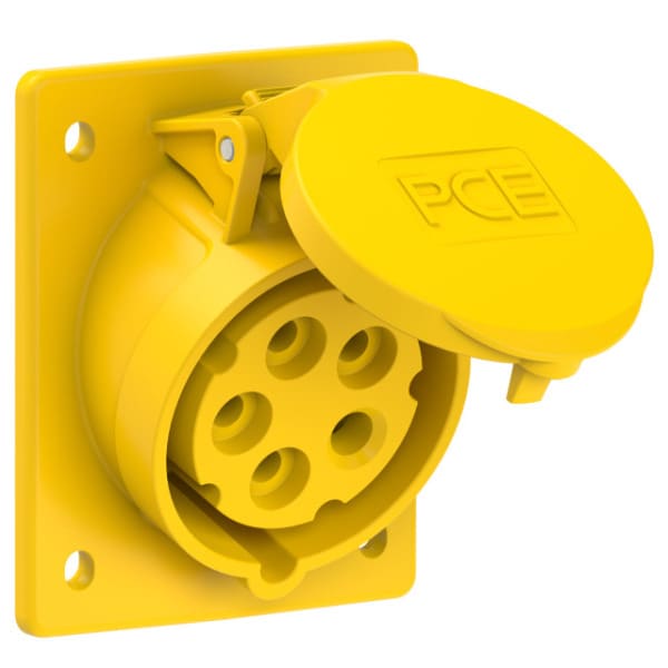 PC ELECTRIC - CEE-Anbausteckdose schräg (80x97mm) 16A 5p 4h IP44/IP54