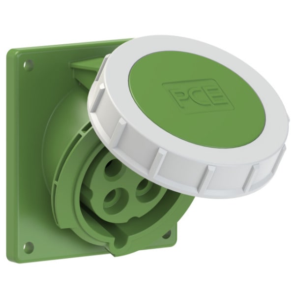 PC ELECTRIC - CEE-Anbausteckdose schräg (92x100mm) 32A 4p 10h IP67
