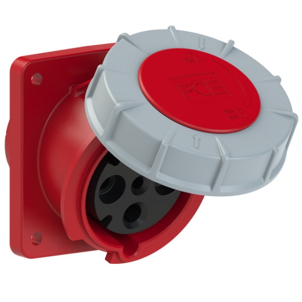 PC ELECTRIC - CEE-Anbausteckdose schräg (100x112) 63A 4p 6h IP67 POWER TWIST