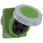 PC ELECTRIC - CEE-Anbausteckdose schräg (120x130) 125A 5p 10h IP67 POWER TWIST