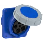 PC ELECTRIC - CEE-Anbausteckdose schräg (120x130) 125A 5p 9h IP67 POWER TWIST