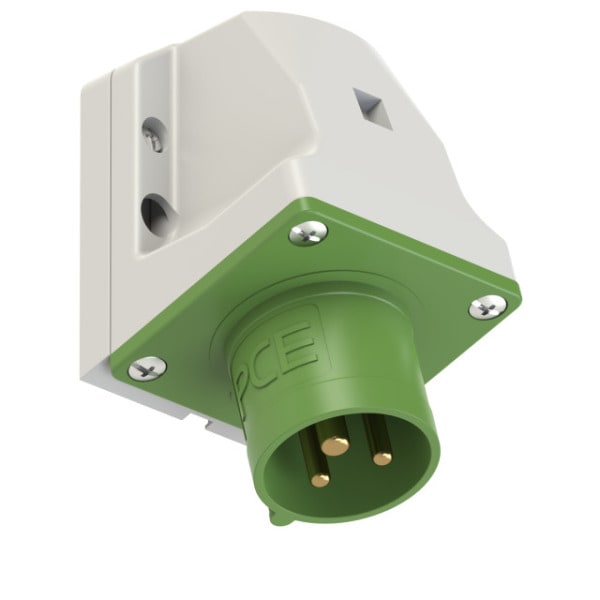 PC ELECTRIC - CEE-Wandgerätestecker 16A 3p 2h IP44