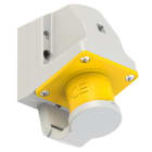 PC ELECTRIC - CEE-Wandgerätestecker 16A 3p 4h IP44  mit Deckel