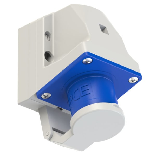 PC ELECTRIC - CEE-Wandgerätestecker 16A 3p 6h IP44 mit Deckel