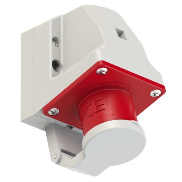 PC ELECTRIC - CEE-Wandgerätestecker 16A 3p 9h IP44 mit Deckel