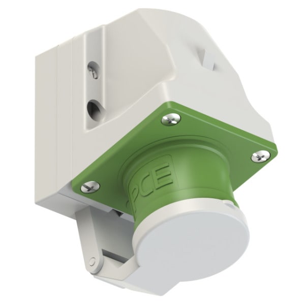 PC ELECTRIC - CEE-Wandgerätestecker 16A 4p 10h IP44  mit Deckel