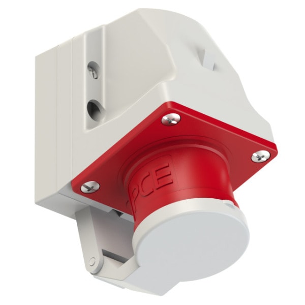PC ELECTRIC - CEE-Wandgerätestecker 16A 4p 6h IP44 mit Deckel