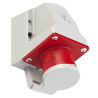 PC ELECTRIC - CEE-Wandgerätestecker 16A 4p 6h IP44  mit Deckel