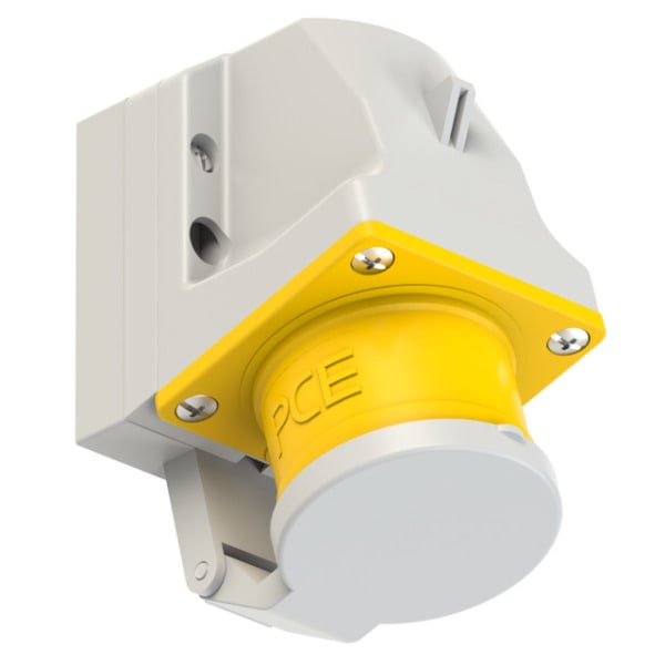 PC ELECTRIC - CEE-Wandgerätestecker 16A 5p 4h IP44 mit Deckel
