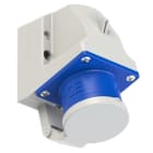 PC ELECTRIC - CEE-Wandgerätestecker 16A 5p 9h IP44 mit Deckel