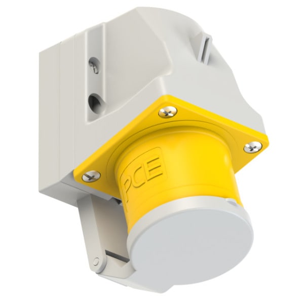 PC ELECTRIC - CEE-Wandgerätestecker 32A 3p 4h IP44 mit Deckel