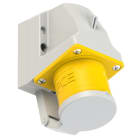 PC ELECTRIC - CEE-Wandgerätestecker 32A 3p 4h IP44  mit Deckel
