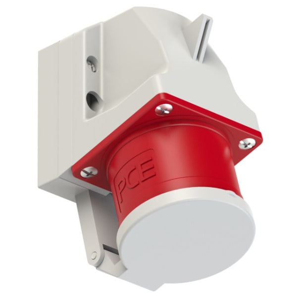 PC ELECTRIC - CEE-Wandgerätestecker 32A 5p 6h IP44 mit Deckel