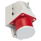 PC ELECTRIC - CEE-Wandgerätestecker 32A 5p 6h IP44  mit Deckel