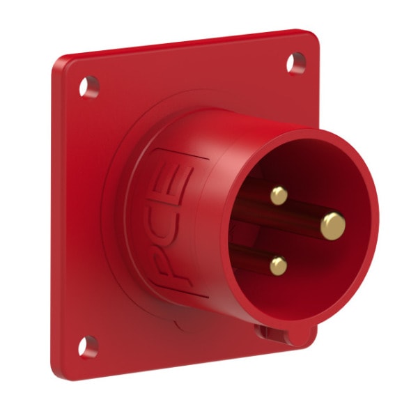PC ELECTRIC - CEE-Anbaugerätestecker 70x70 gerade 16A 3p 9h IP44
