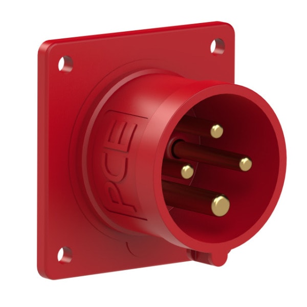 PC ELECTRIC - CEE-Anbaugerätestecker 70x70 gerade 16A 4p 6h IP44
