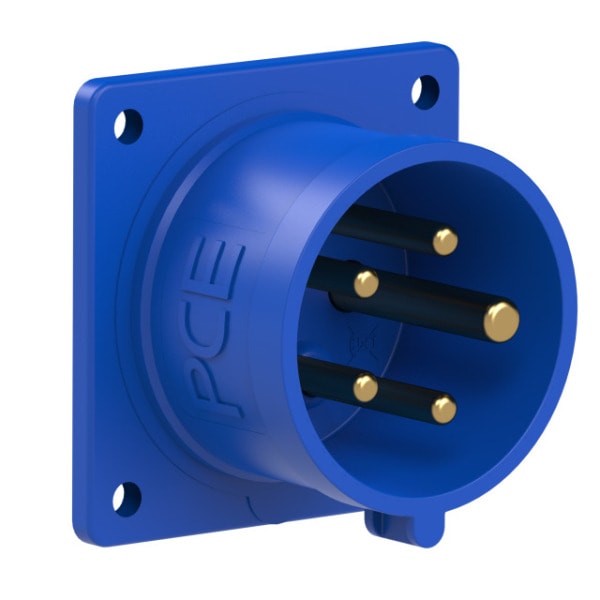 PC ELECTRIC - CEE-Anbaugerätestecker 70x70 gerade 16A 5p 9h IP44