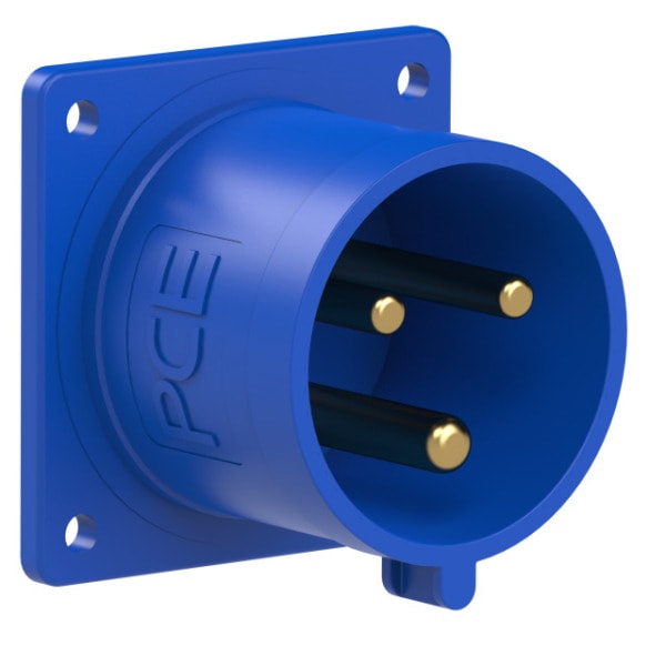 PC ELECTRIC - CEE-Anbaugerätestecker 70x70 gerade 32A 3p 6h IP44