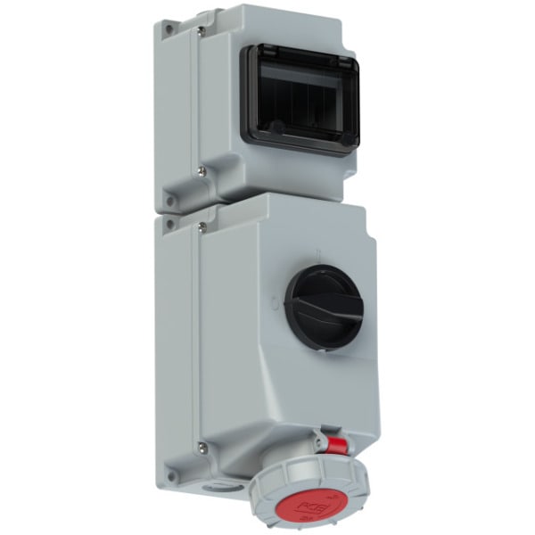 PC ELECTRIC - CEE-Steckdose abschaltbar DIN 63A 5p 6h IP66/IP67
