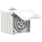 PC ELECTRIC - CEE-Wandsteckdose (AP) Design 16A 5p 6h IP44 (weiß)