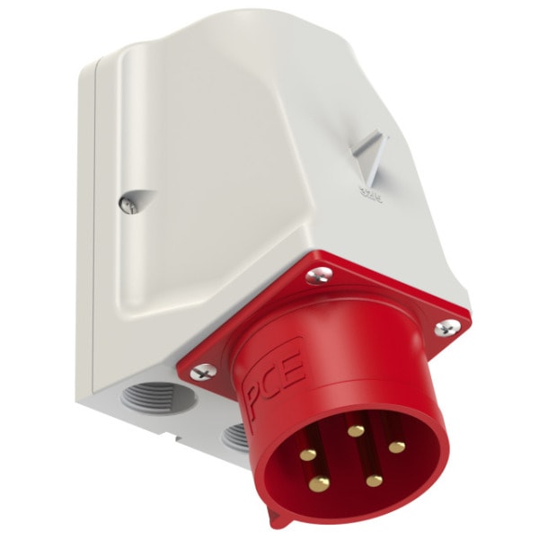 PC ELECTRIC - CEE-Wandgerätestecker 32A 5p 6h IP44