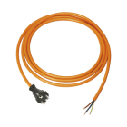 PC ELECTRIC - Geräte Anschlussleitung 3m H07BQ-F 3G1,5 orange mit Schutzkontaktstecker IP44