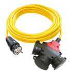 PC ELECTRIC - Verlängerungsleitung 5m N07V3V3-F 3G1,5 gelb K35 SK-Stecker/3-fach Kupplung
