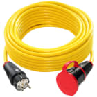 PC ELECTRIC - Verlängerungsleitung 25m N07V3V3-F 3G1,5 gelb K35 SK-Stecker/Kupplung
