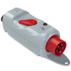 PC ELECTRIC - CEE-Motorschutzstecker (PKZM0) PW + DFK 16A 5p 6h (4.0-6.3A) IP44 mit Bügel