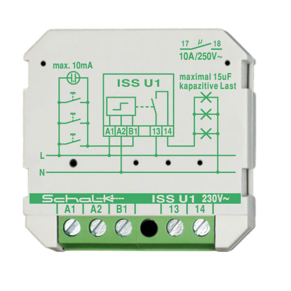 SCHALK - Impulsschalter 230V AC, 1 Schließer 10A (UP)