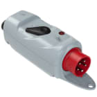 PC ELECTRIC - CEE-Phasenwenderstecker mit Schalter (EIN-AUS) +BA +DFK 16A 5p 6h IP44 mit Bügel