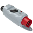 PC ELECTRIC - CEE-Phasenwenderstecker mit Schalter (EIN-AUS) +BA +DFK 32A 5p 6h IP44 mit Bügel
