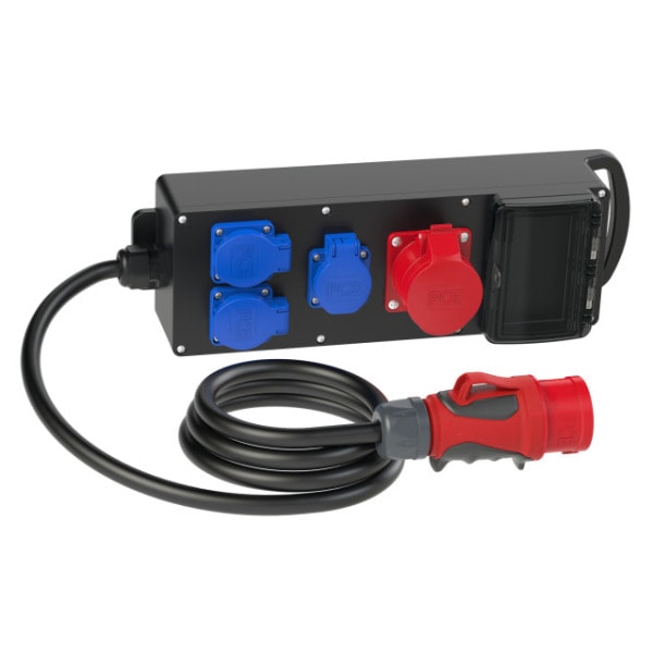 PC ELECTRIC - Mobilverteiler Vollgummi Baureihe STEYREGG BV 16/5 3xSSD 2m5G2.5St16 Ea IP54