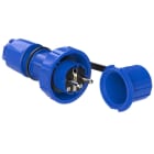 PC ELECTRIC - Schutzkontaktstecker 2SL Schutzkappe IP66/68 (blau)