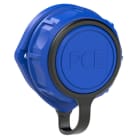 PC ELECTRIC - Schutzkontakt-Anbausteckdose oval nat Deckelband IP66/68 (blau)