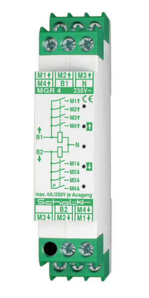 SCHALK - Motor-Gruppen-Relais für 4 Motoren (REB), 230V AC