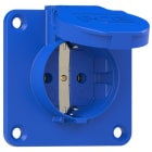 PC ELECTRIC - Schutzkontakt-Anbausteckdose 70x70 nat Dichtrand IP54 rückwärtig (blau)