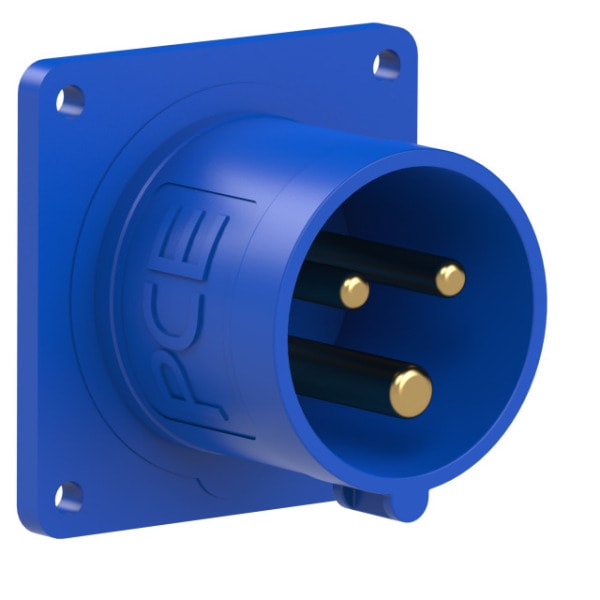 PC ELECTRIC - CEE-Anbaugerätestecker 60x60 gerade 16A 3p 6h IP44