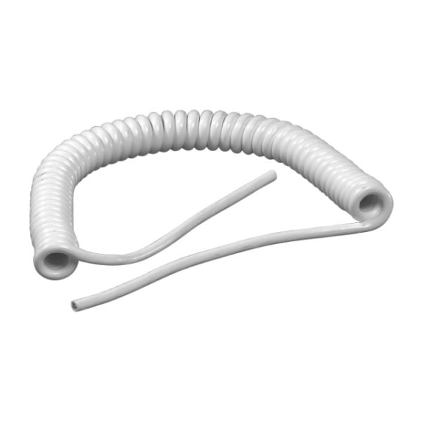 PC ELECTRIC - Spiralleitung 0,5m/2m PVC 3G1,5 weiß (Enden: 200mm glatt)