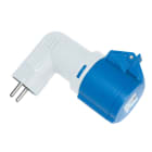 PC ELECTRIC - Messadapter Schutzkontaktstecker abgewinkelt auf 16A 3p 6h IP44