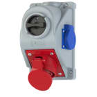 PC ELECTRIC - CEE-Wandsteckdose COMBO-POL 16A 5p 6h IP44