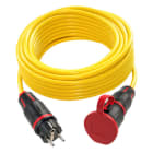 PC ELECTRIC - Verlängerungsleitung 50m N07V3V3-F 3G2,5 gelb K35 SK-Stecker/Kupplung