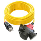 PC ELECTRIC - Verlängerungsleitung 25m N07V3V3-F 3G1,5 gelb K35 SK-Stecker/3-fach Kupplung