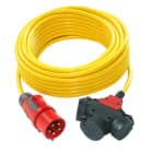 PC ELECTRIC - Verlängerungsleitung 25m N07V3V3-F 5G2,5 gelb K35 Stecker CEE16/3-fach Kupplung