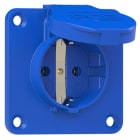 PC ELECTRIC - Schutzkontakt-Anbausteckdose 70x70 nat IP54 rückwärtig (blau)