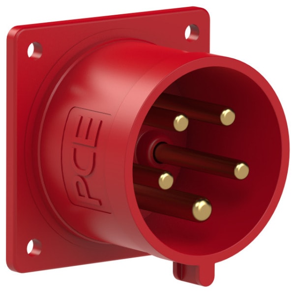 PC ELECTRIC - CEE-Anbaugerätestecker 75x75 gerade 32A 5p 6h IP44