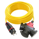 PC ELECTRIC - Verlängerungsleitung 50m N07V3V3-F 3G2,5 gelb K35 SK-Stecker/3-fach Kupplung
