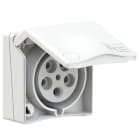 PC ELECTRIC - CEE-Anbausteckdose Design 32A 5p 6h IP44 (weiß)